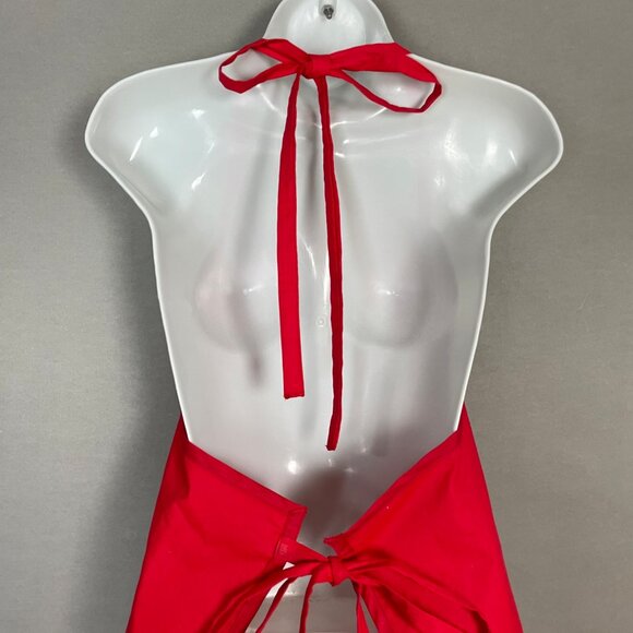 Christmas Apron Tree Presents Pockets Handmade Novelty Gift Red Green Holiday - Picture 4 of 13